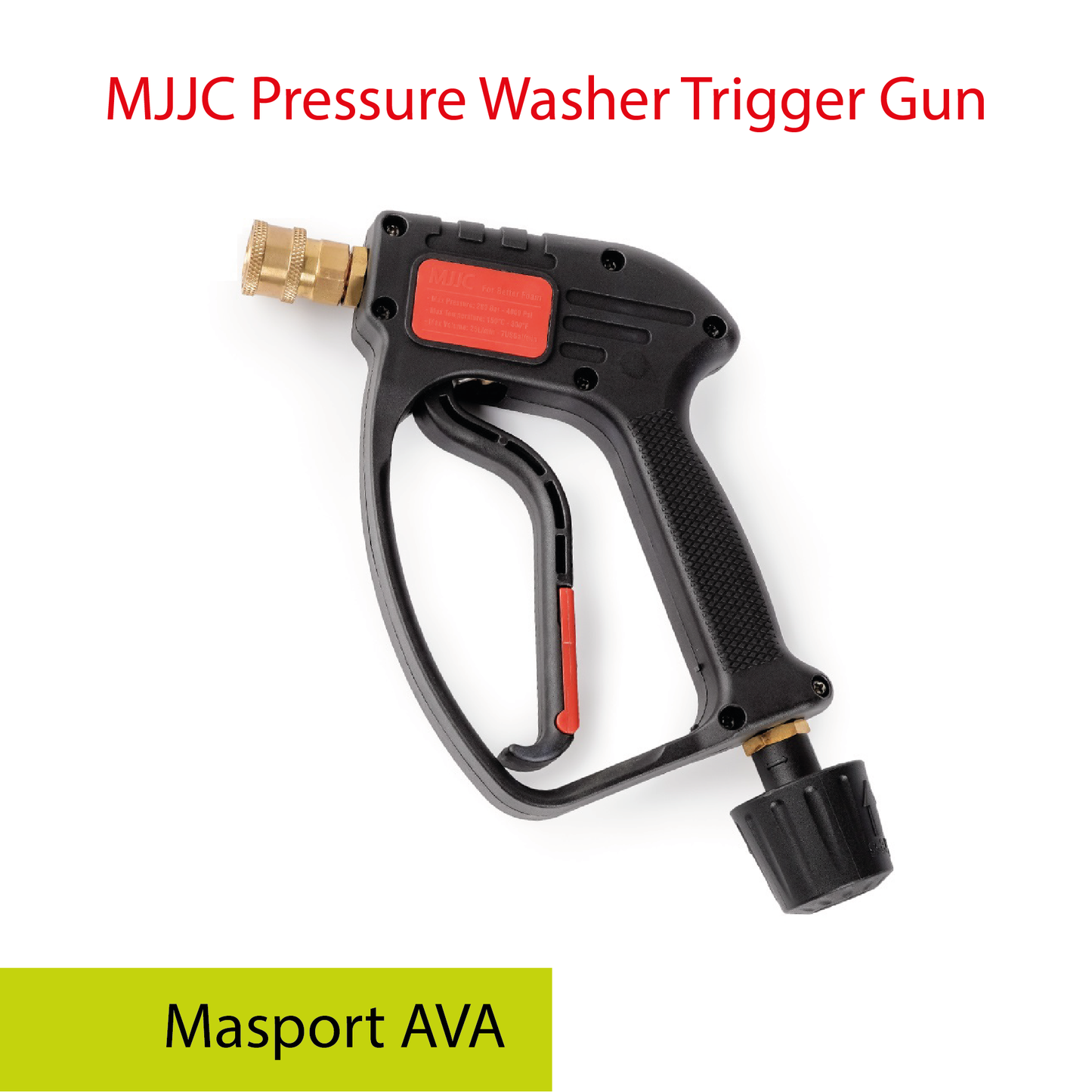 Masport AVA - MJJC Light Weight Pressure Washer Trigger Spray Gun with Live Swivel