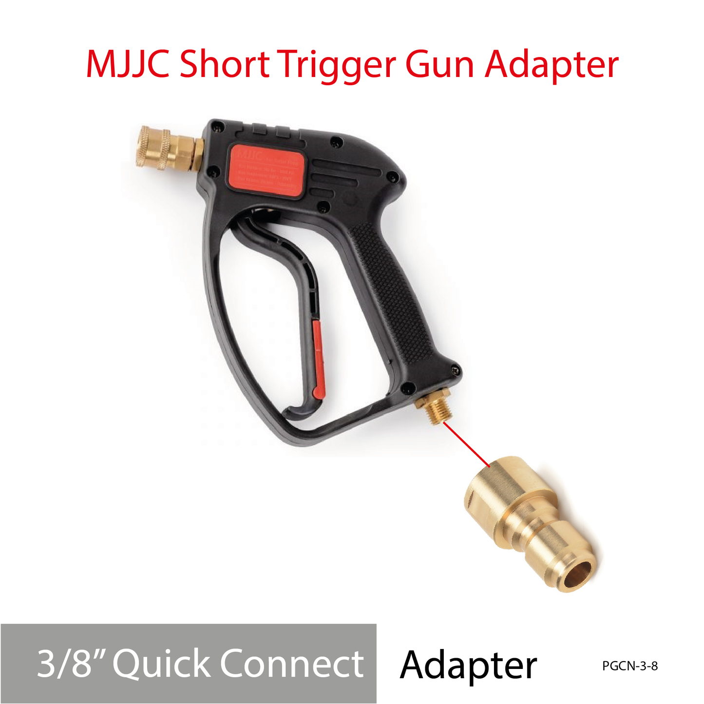 3/8" Quick Connect Male adapter - MJJC Short Trigger Spray Gun