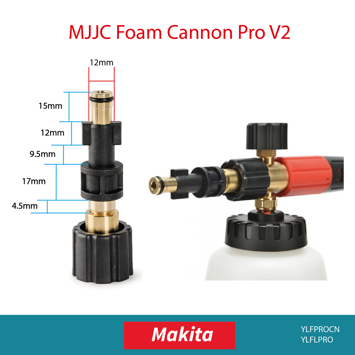 Makita pressure washer - MJJC Foam Cannon Pro V2 (Pressure Washer Snow Foam Lance Gun)