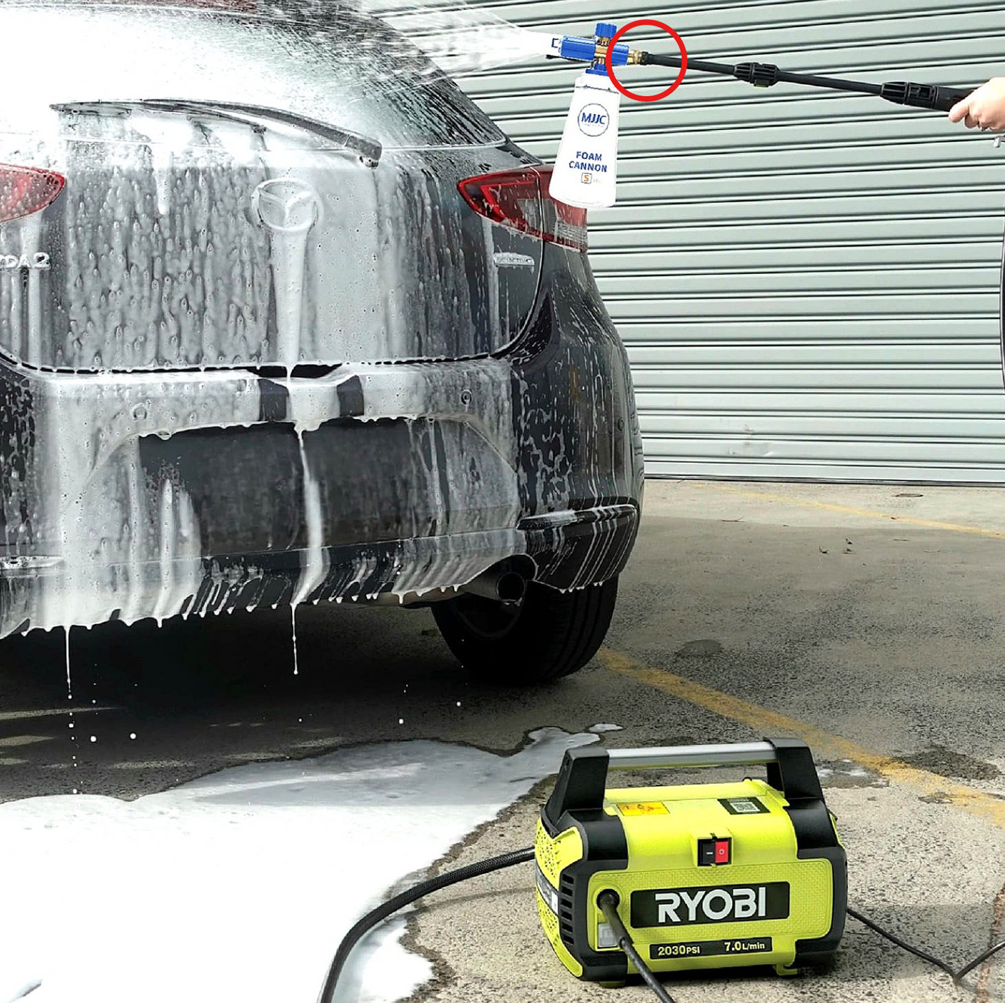 MJJC Foam Cannon S V3 - Ryobi#4 for Ryobi RACPWS5 & RACPWS6 Pressure Washer - (Snow Foam Lance Gun)