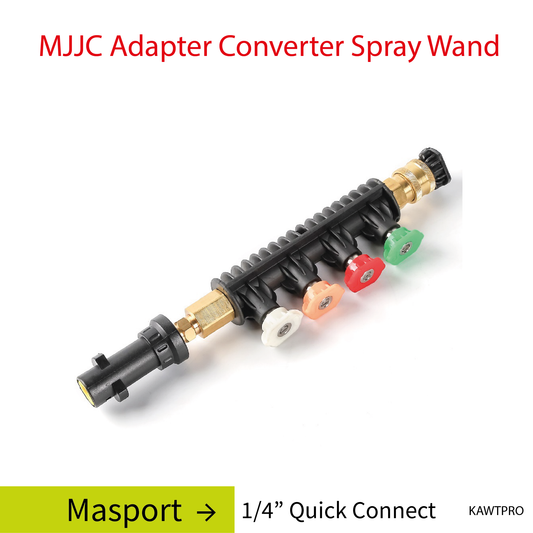 Masport AVA MJJC Pressure Washer Adapter Conversion Converter Spray Wand with 5 spray tips