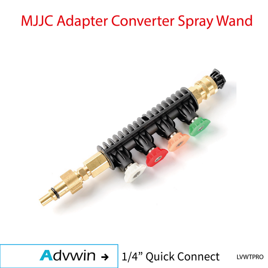 Advwin MJJC Adapter Conversion Converter pressure washer Spray Wand with 5 spray tips
