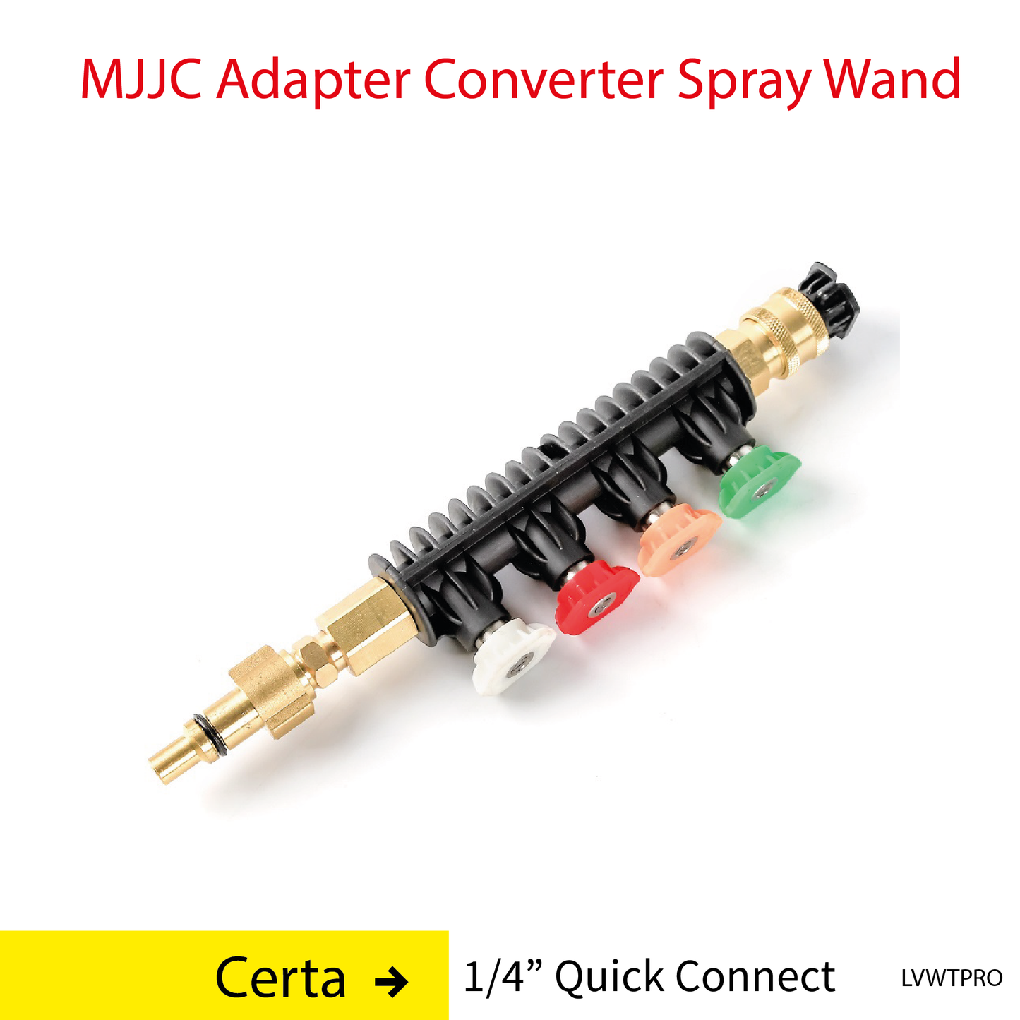 Certa MJJC Adapter Conversion Converter pressure washer Spray Wand with 5 spray tips