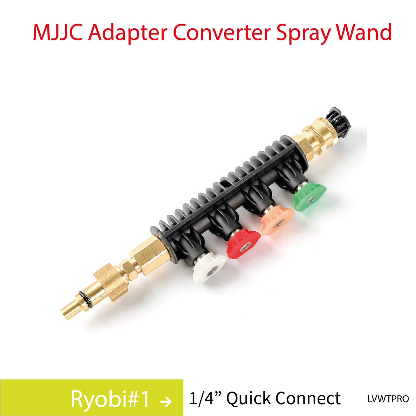 Ryobi#1 MJJC Adapter Conversion Converter pressure washer Spray Wand with 5 spray tips