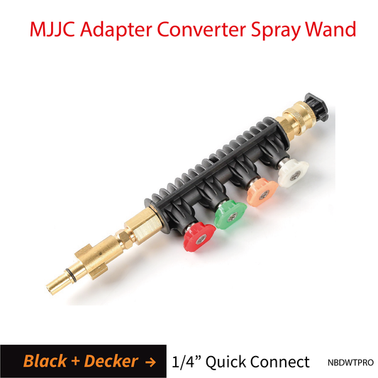 Black & Decker MJJC Adapter Conversion Converter pressure washer Spray Wand with 5 spray tips