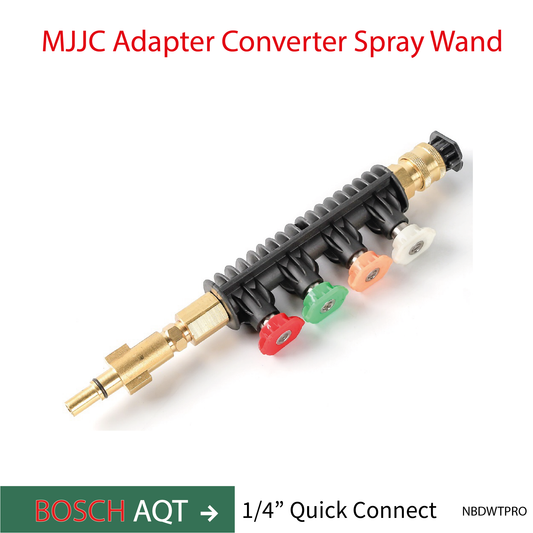 Bosch Aquatak AQT MJJC Adapter Conversion Converter pressure washer Spray Wand with 5 spray tips