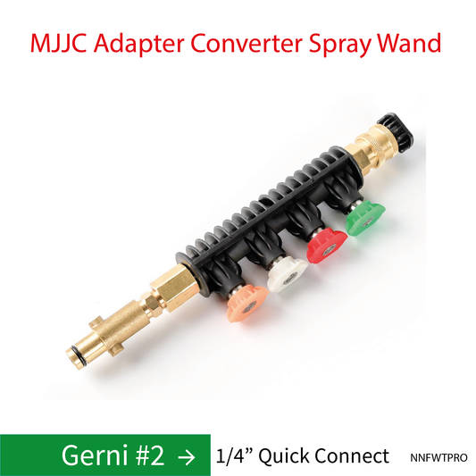 Gerni MJJC Adapter Conversion Converter Pressure Washer Spray Wand with 5 Spray Tips