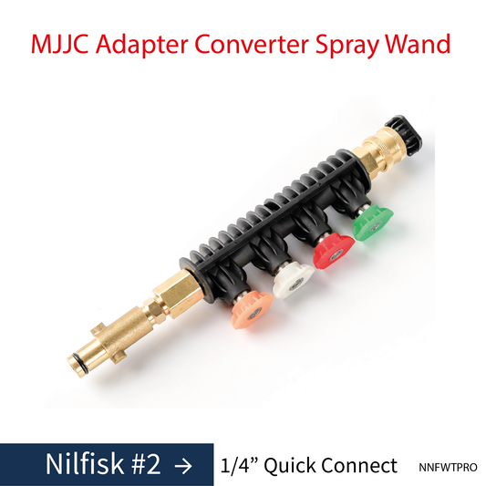 Nilfisk MJJC Adapter Conversion Converter pressure washer Spray Wand with 5 spray tips