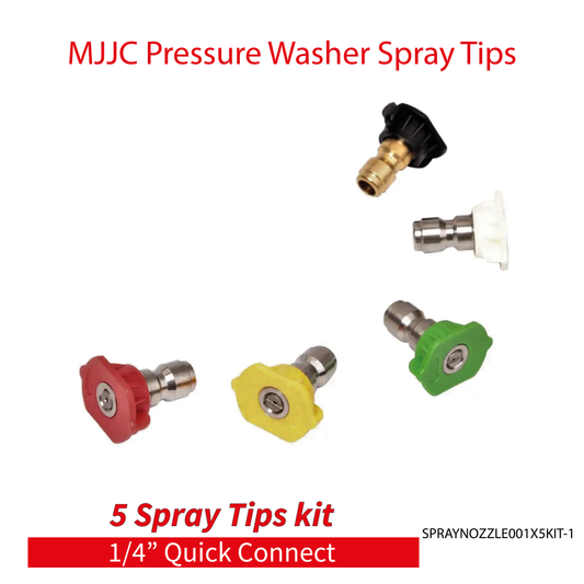 MJJC Pressure Washer Spray Tips (5 tips) Universal 1/4" Quick Connect