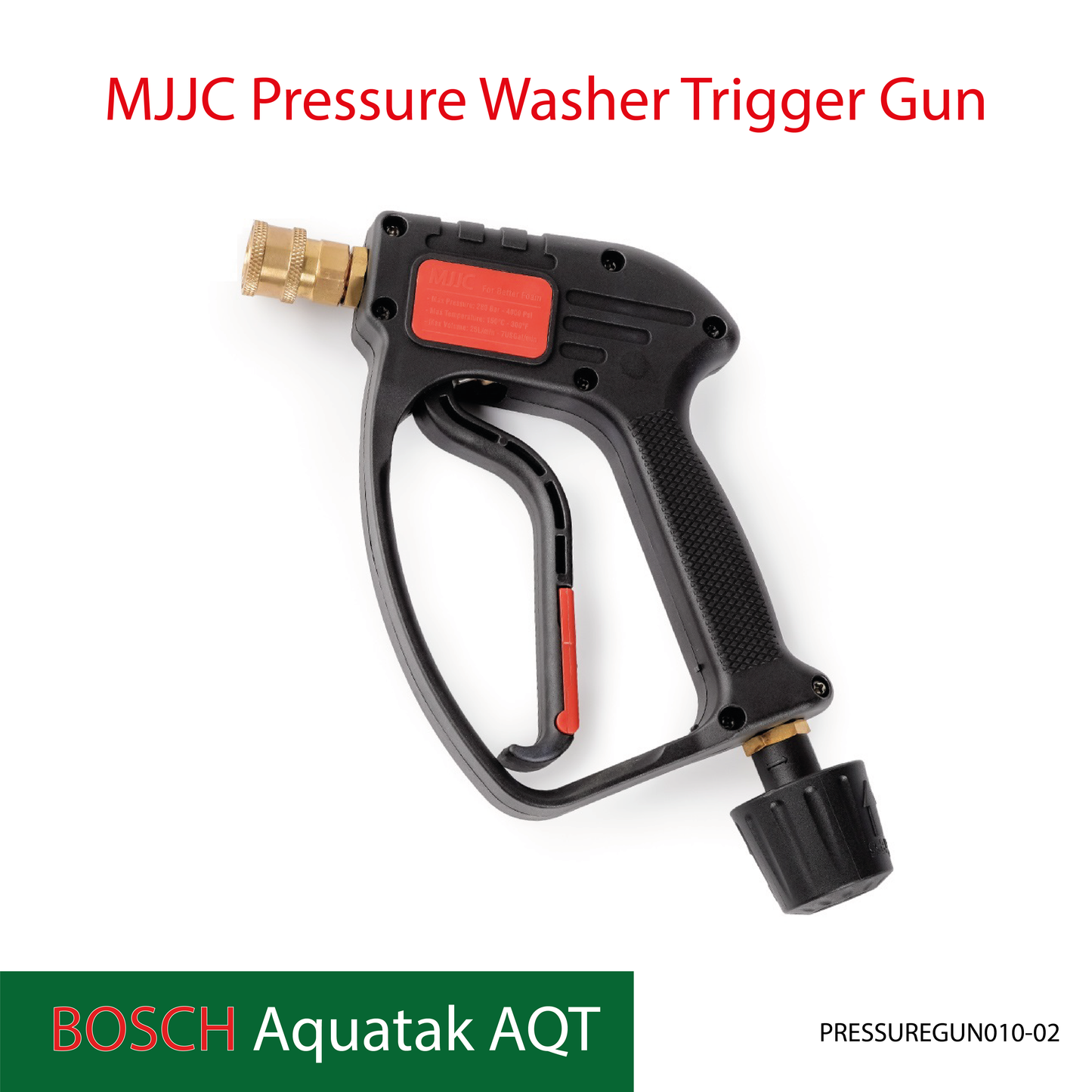 Bosch Aquatak AQT - MJJC Light Weight Pressure Washer Trigger Spray Gun with Live Swivel