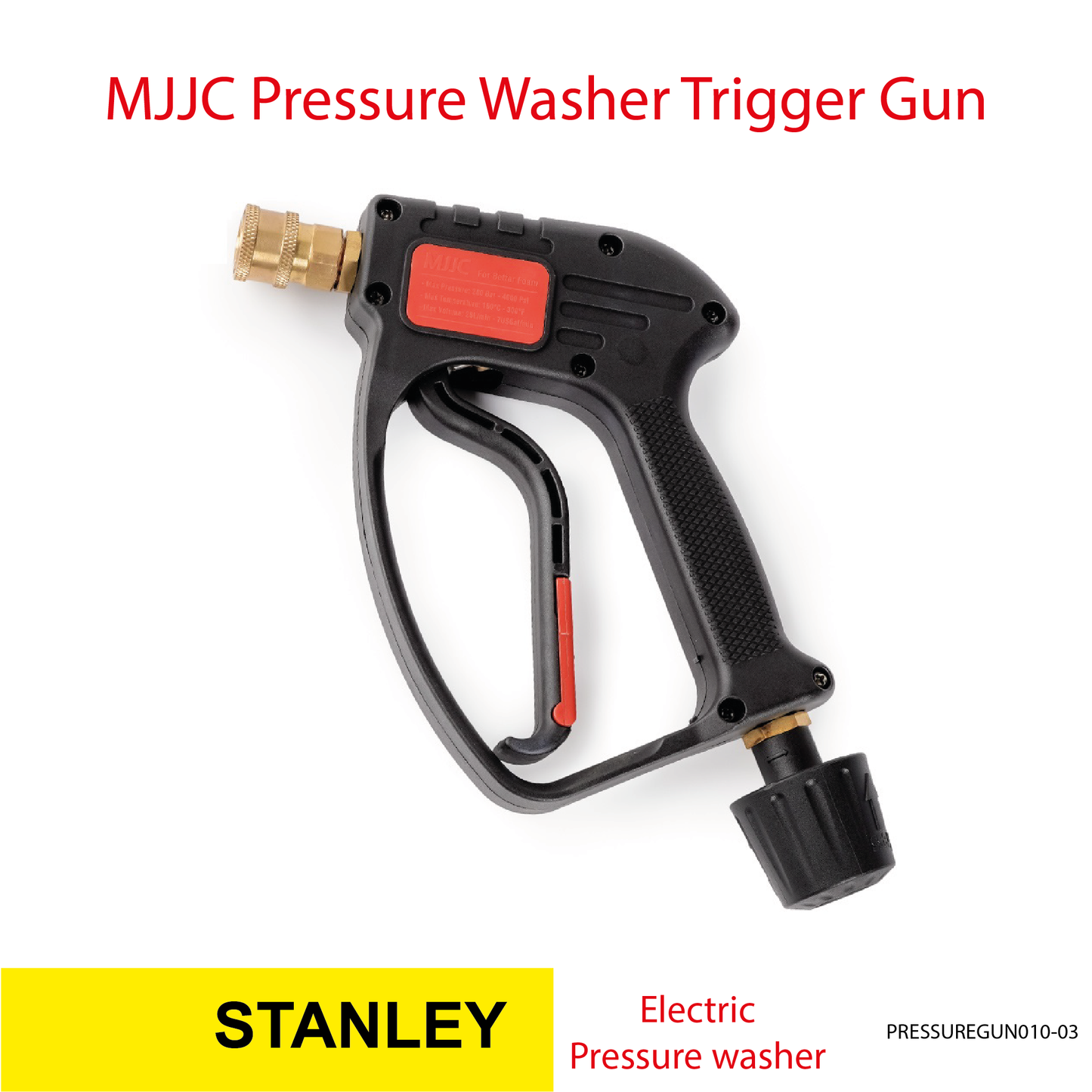 Stanley Electric Pressure Washer - MJJC Light Weight Trigger Spray Gun with Live Swivel