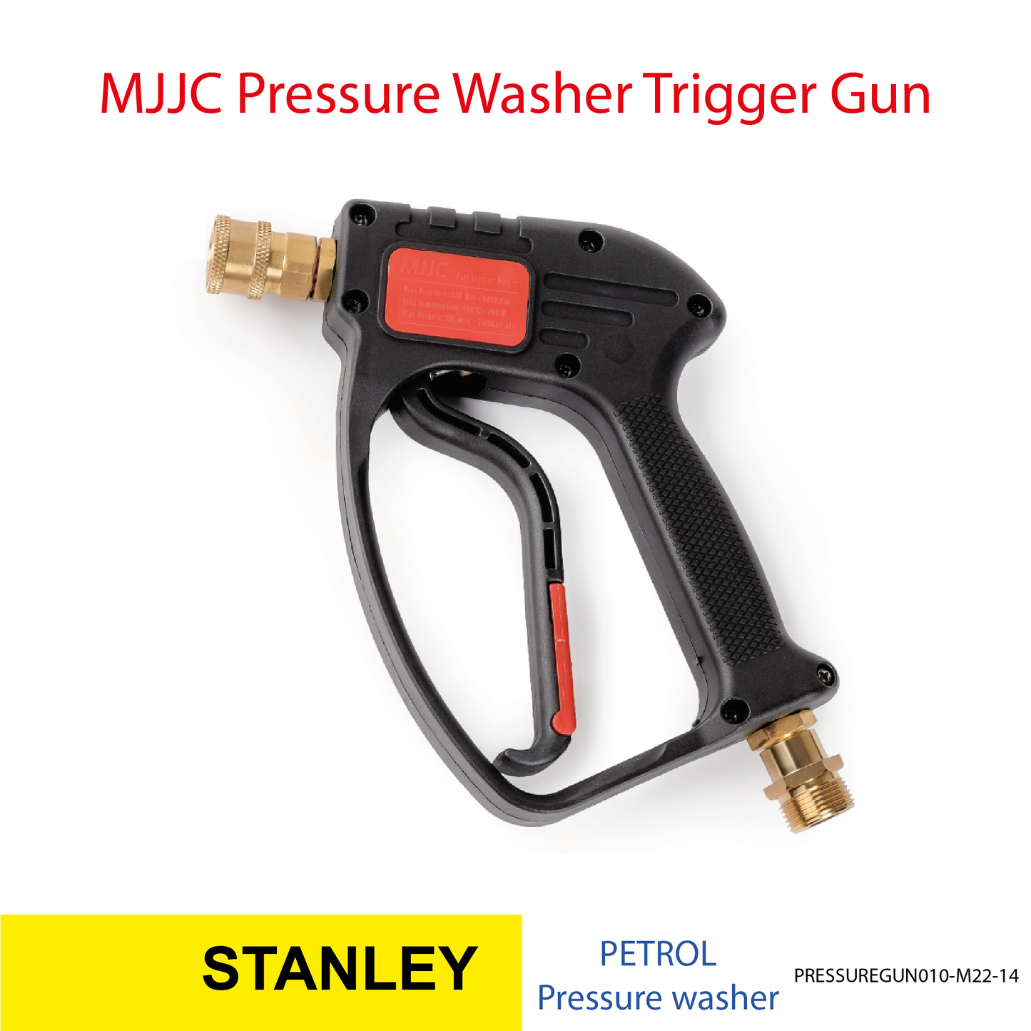 Stanley Electric Pressure Washer - MJJC Light Weight Trigger Spray Gun with Live Swivel