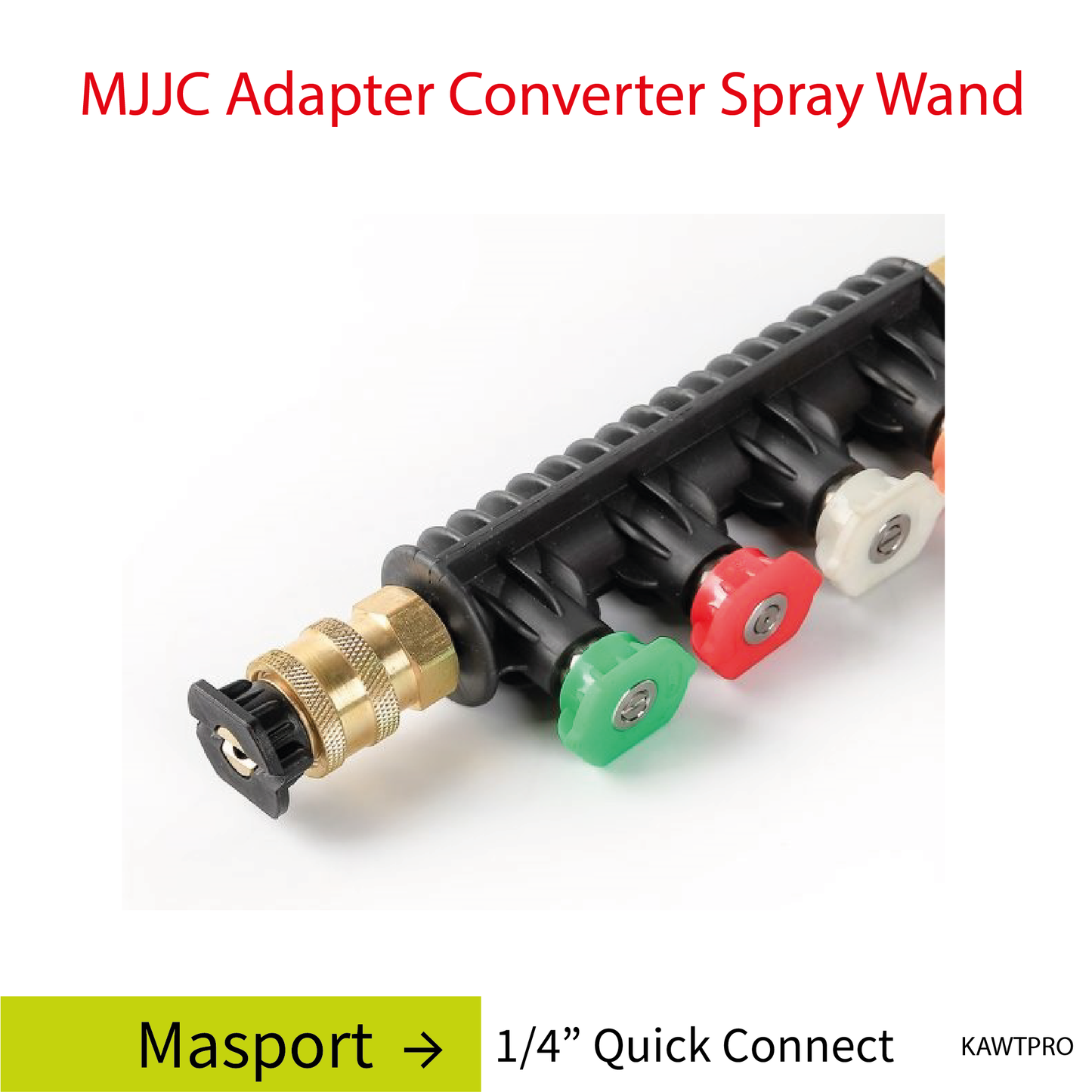 Masport AVA MJJC Pressure Washer Adapter Conversion Converter Spray Wand with 5 spray tips