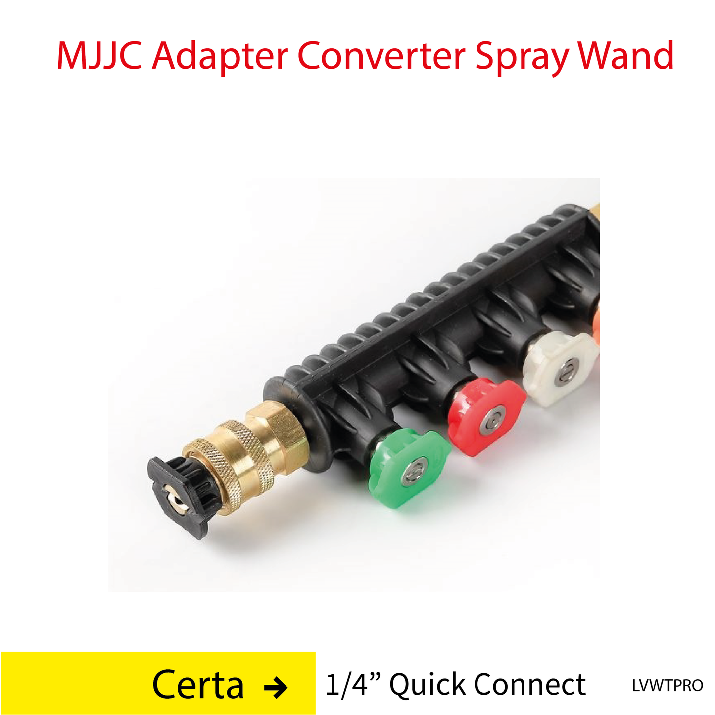 Certa MJJC Adapter Conversion Converter pressure washer Spray Wand with 5 spray tips
