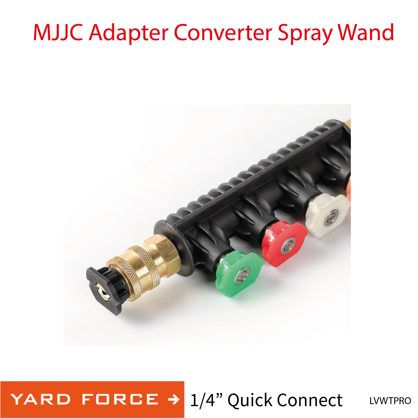 Yard Force MJJC Adapter Conversion Converter pressure washer Spray Wand with 5 spray tips