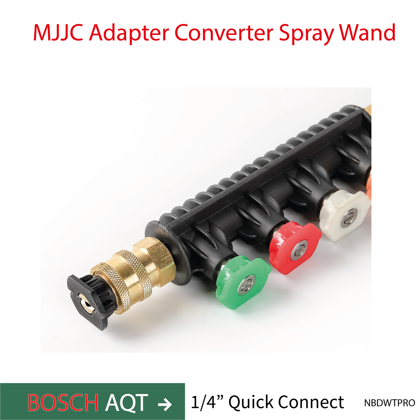 Bosch Aquatak AQT MJJC Adapter Conversion Converter pressure washer Spray Wand with 5 spray tips
