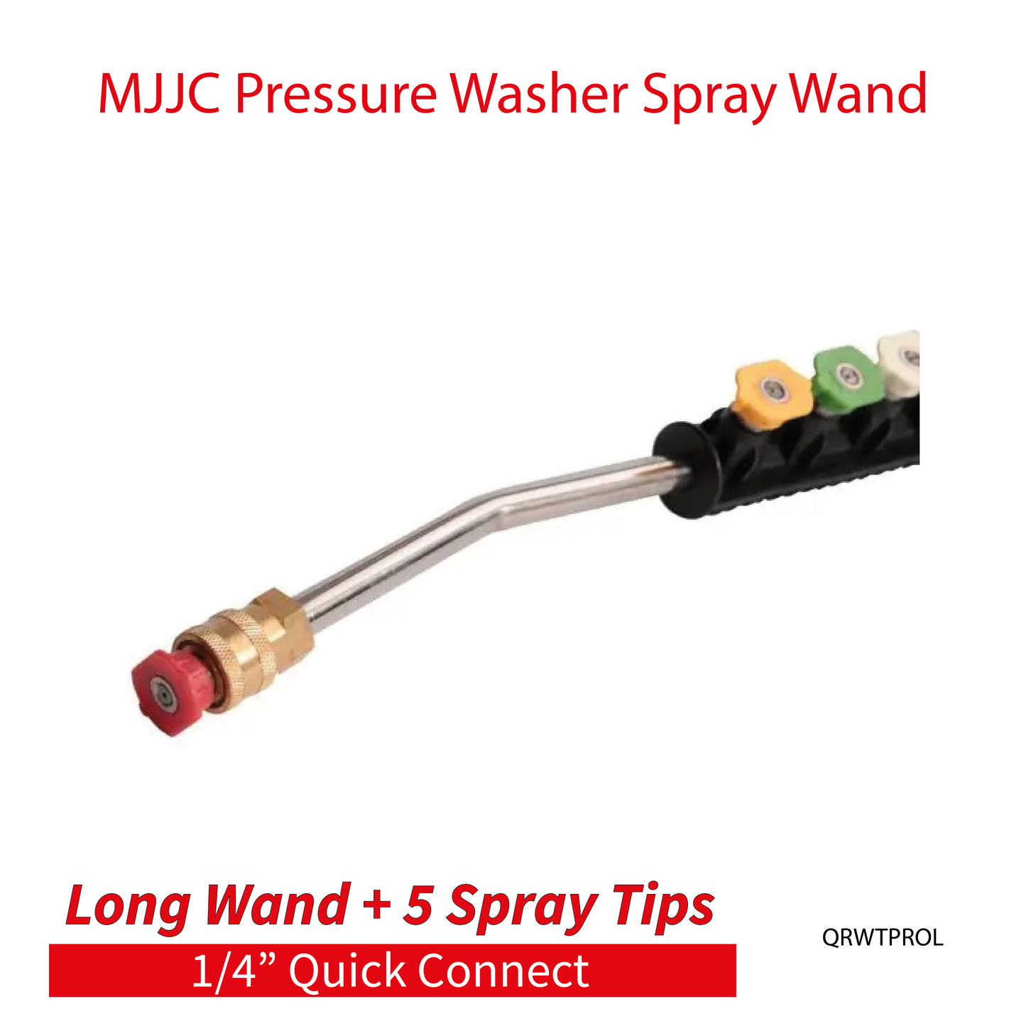 MJJC Light Weight Pressure Washer Long Spray Wand 1/4" Quick Connect