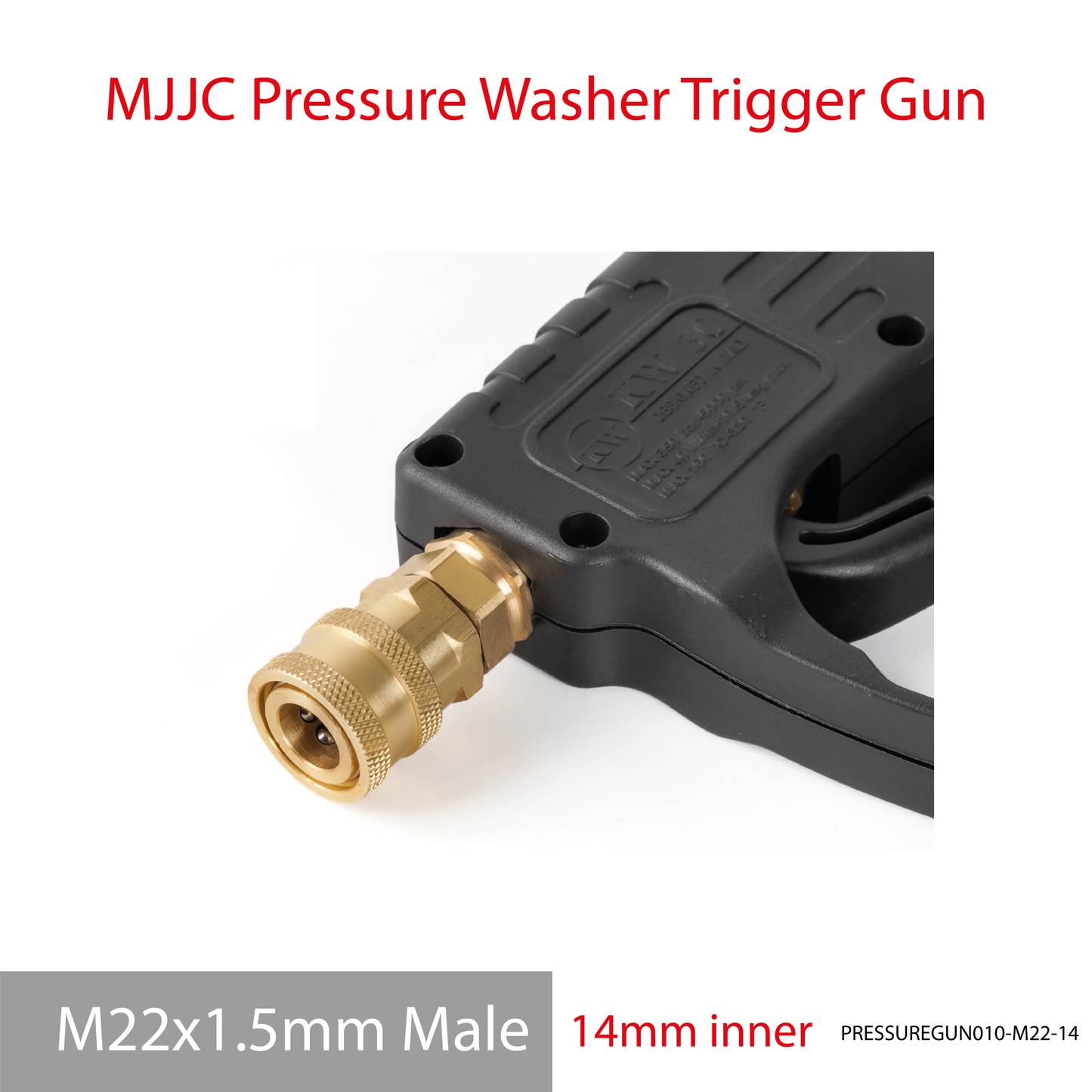 M22-14mm ID - MJJC Light Weight Pressure Washer Short Trigger Gun with Live Swivel