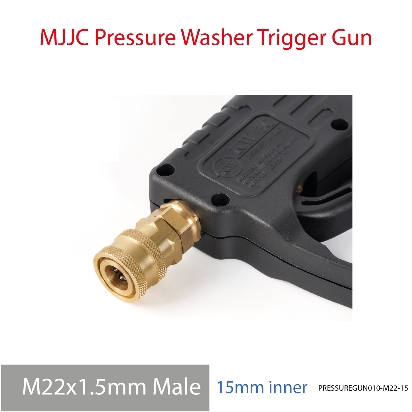 M22-15mm ID - MJJC Light Weight Pressure Washer Short Trigger Gun with Live Swivel