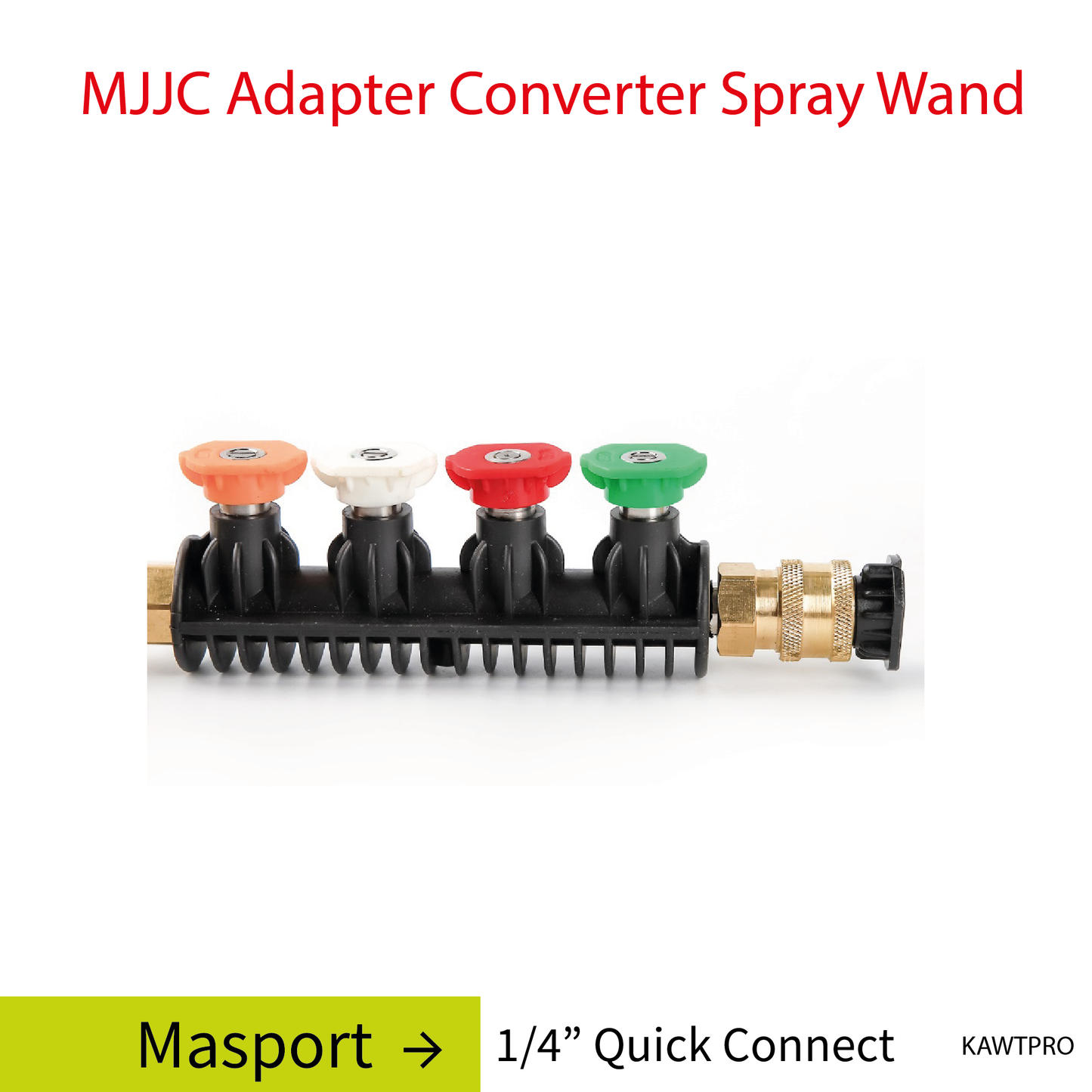 Masport AVA MJJC Pressure Washer Adapter Conversion Converter Spray Wand with 5 spray tips