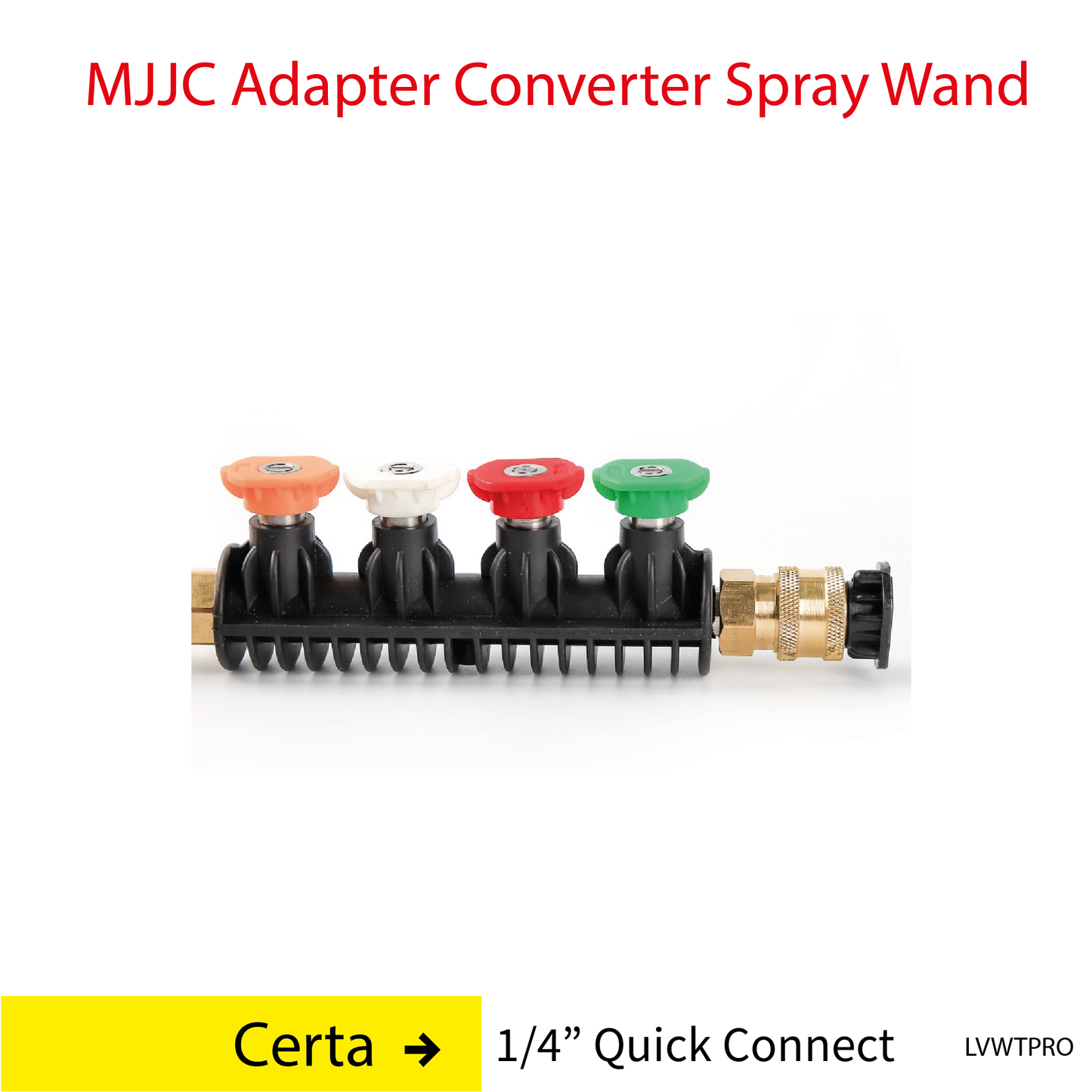 Certa MJJC Adapter Conversion Converter pressure washer Spray Wand with 5 spray tips