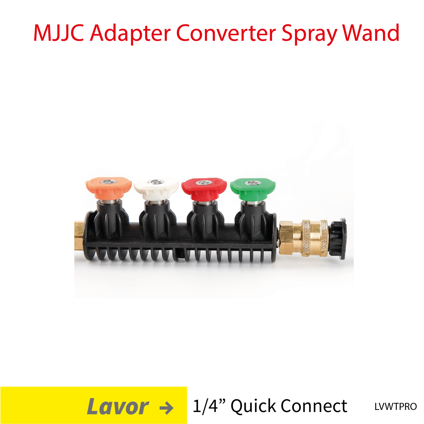 Lavor MJJC Adapter Conversion Converter pressure washer Spray Wand with 5 spray tips