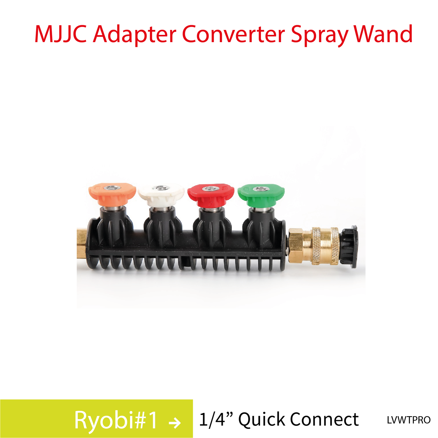 Ryobi#1 MJJC Adapter Conversion Converter pressure washer Spray Wand with 5 spray tips