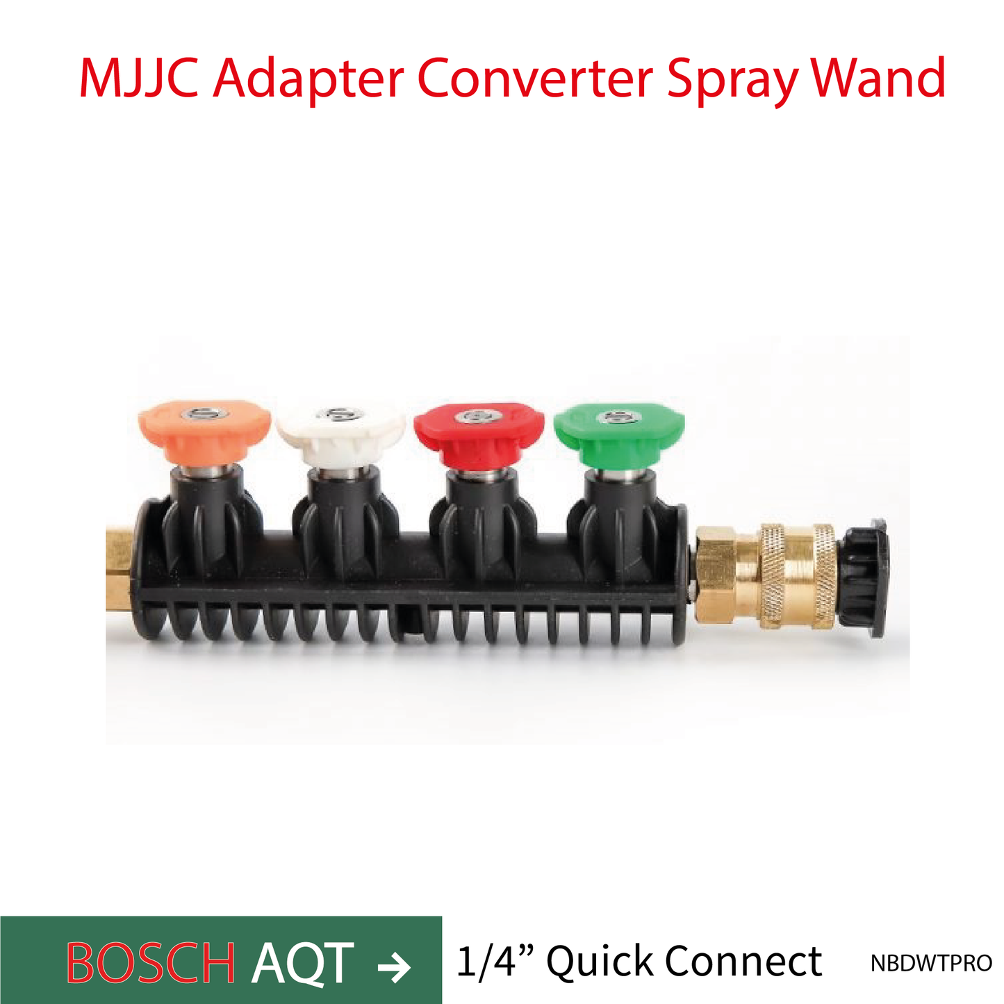 Bosch Aquatak AQT MJJC Adapter Conversion Converter pressure washer Spray Wand with 5 spray tips