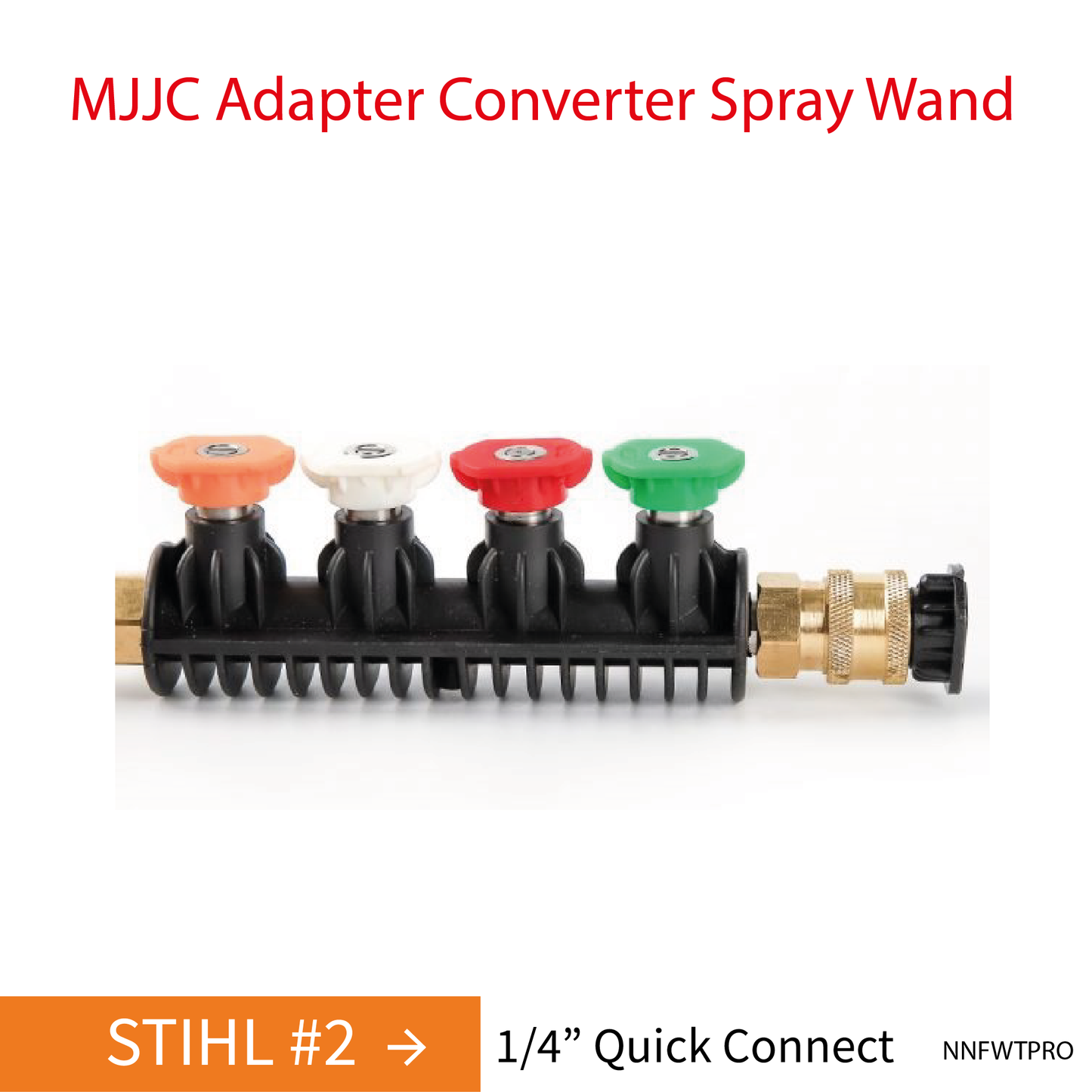 STIHL MJJC Adapter Conversion Converter pressure washer Spray Wand with 5 spray tips