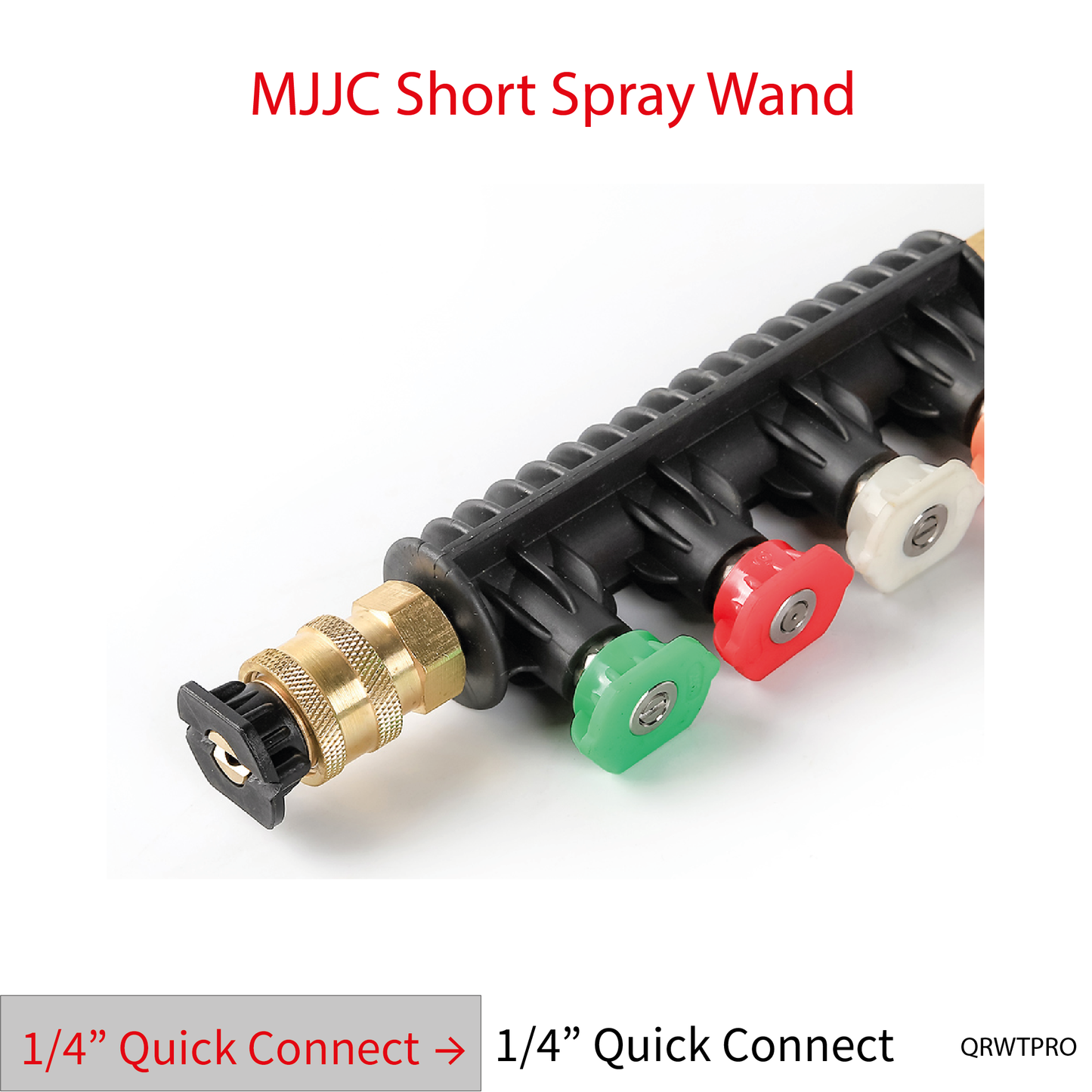 MJJC Light Weight Pressure Washer Short Spray Wand with 5 spray tips