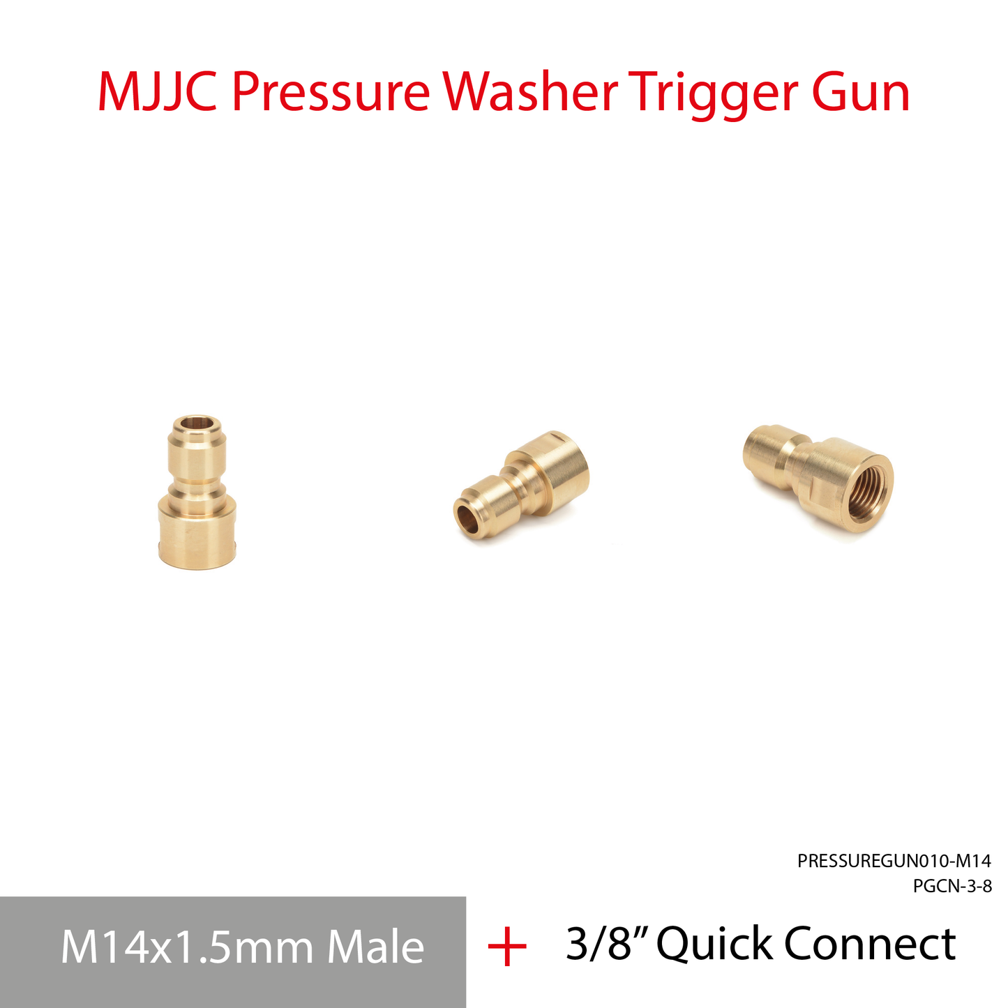 3/8" Quick Connect - MJJC Light Weight Pressure Washer Short Trigger Gun with Live Swivel