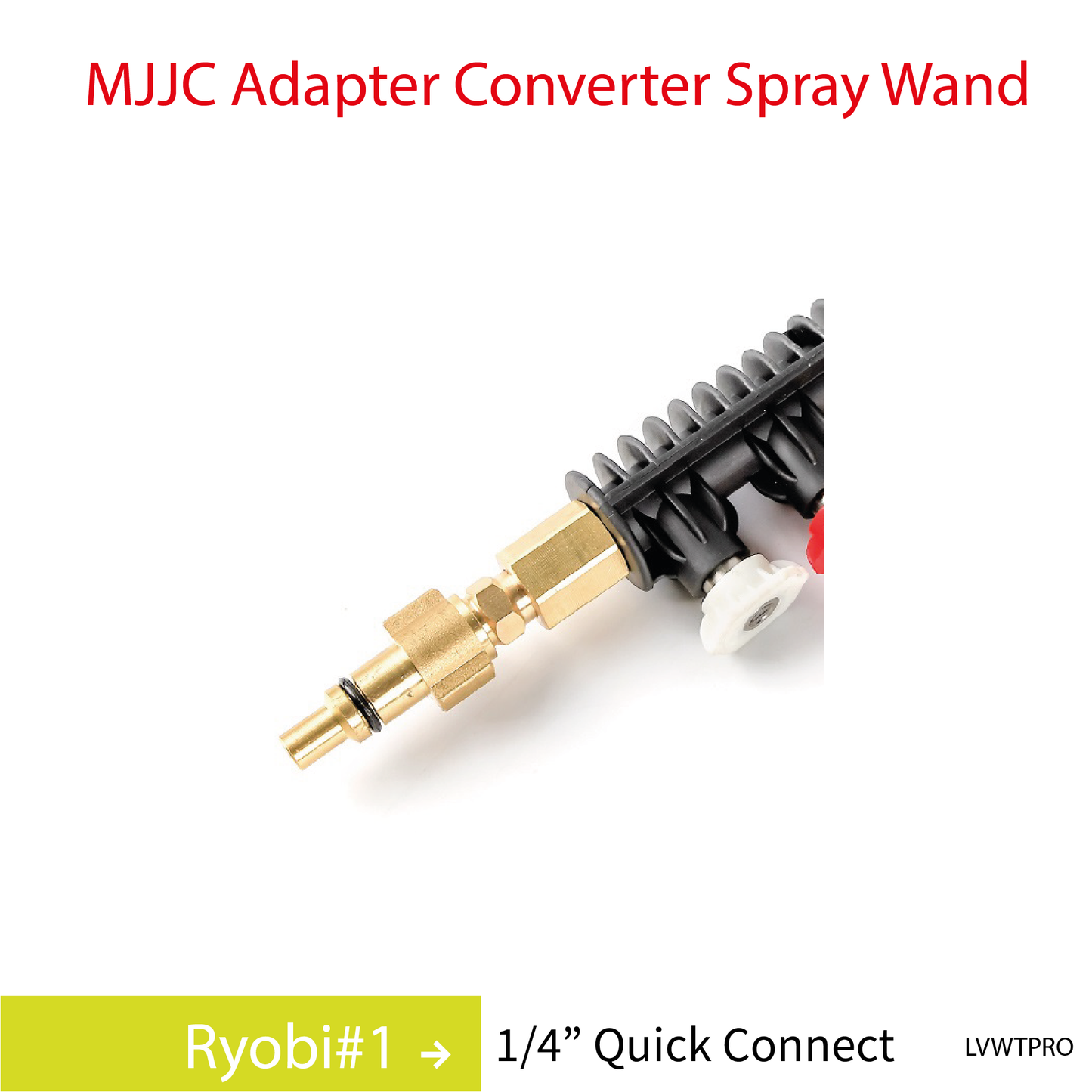 Ryobi#1 MJJC Adapter Conversion Converter pressure washer Spray Wand with 5 spray tips