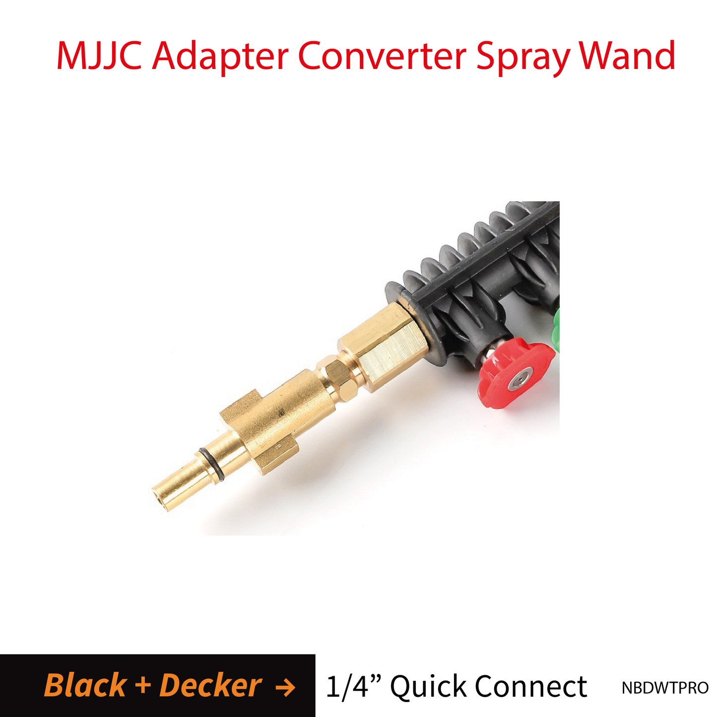 Black & Decker MJJC Adapter Conversion Converter pressure washer Spray Wand with 5 spray tips