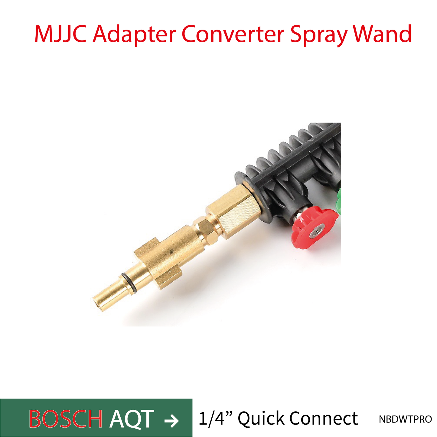 Bosch Aquatak AQT MJJC Adapter Conversion Converter pressure washer Spray Wand with 5 spray tips