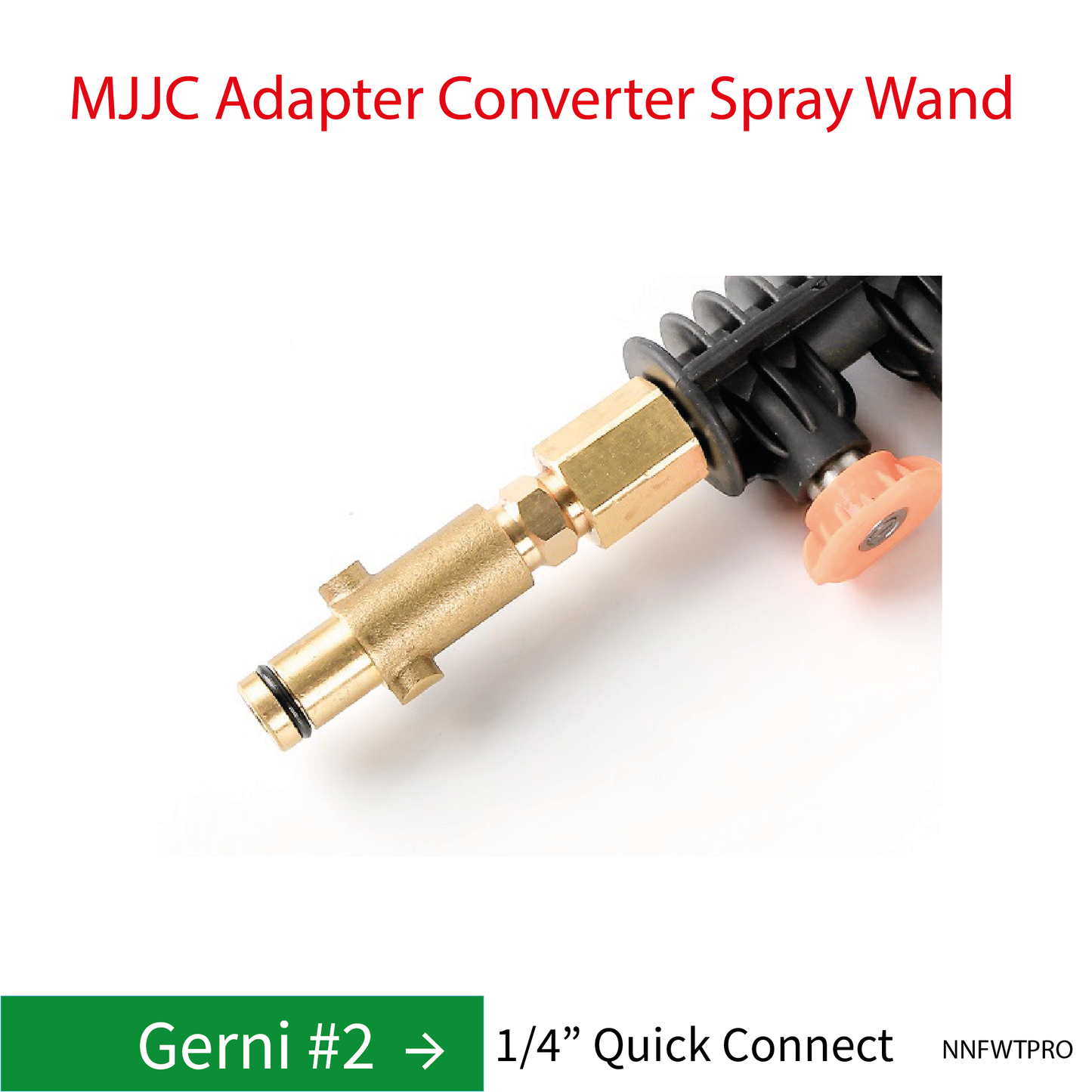 Gerni MJJC Adapter Conversion Converter Pressure Washer Spray Wand with 5 Spray Tips
