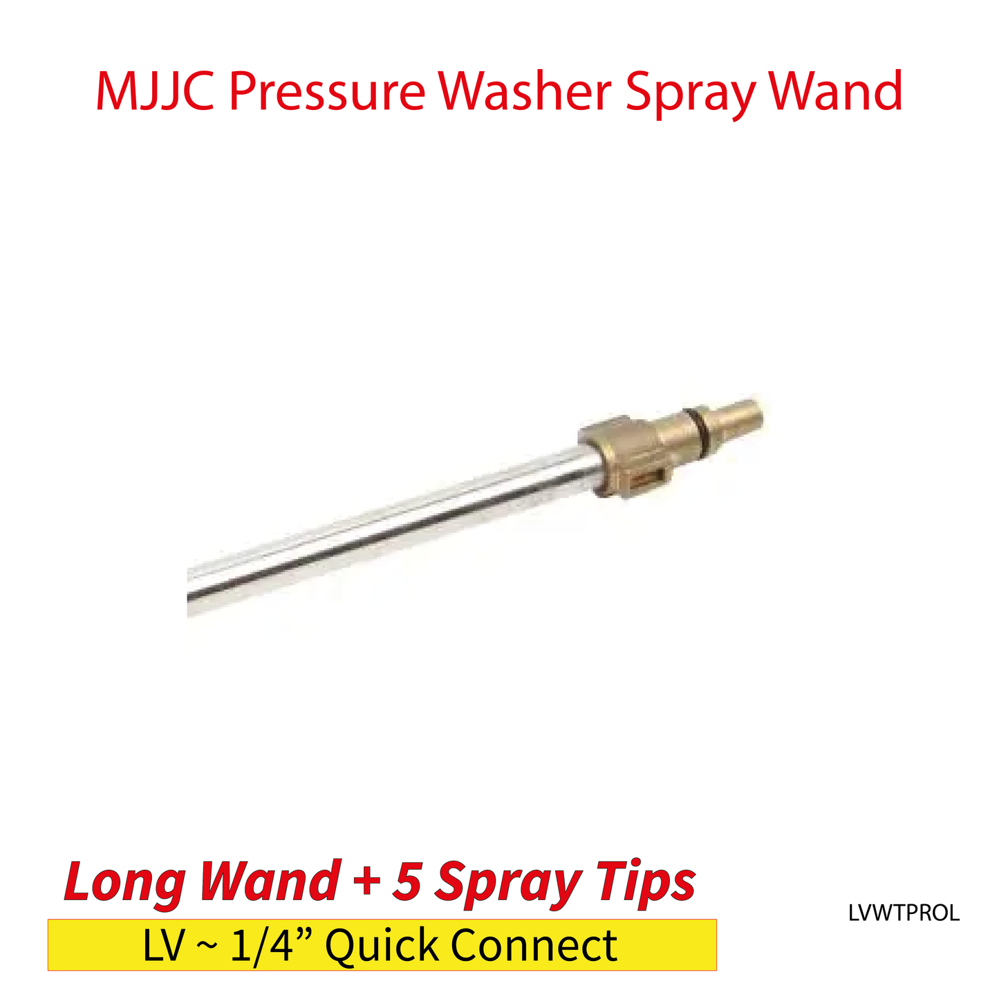 MJJC Light Weight Pressure Washer Long Spray Wand Lavor / Ryobi#1 / Ozito#1 / Aldi#1