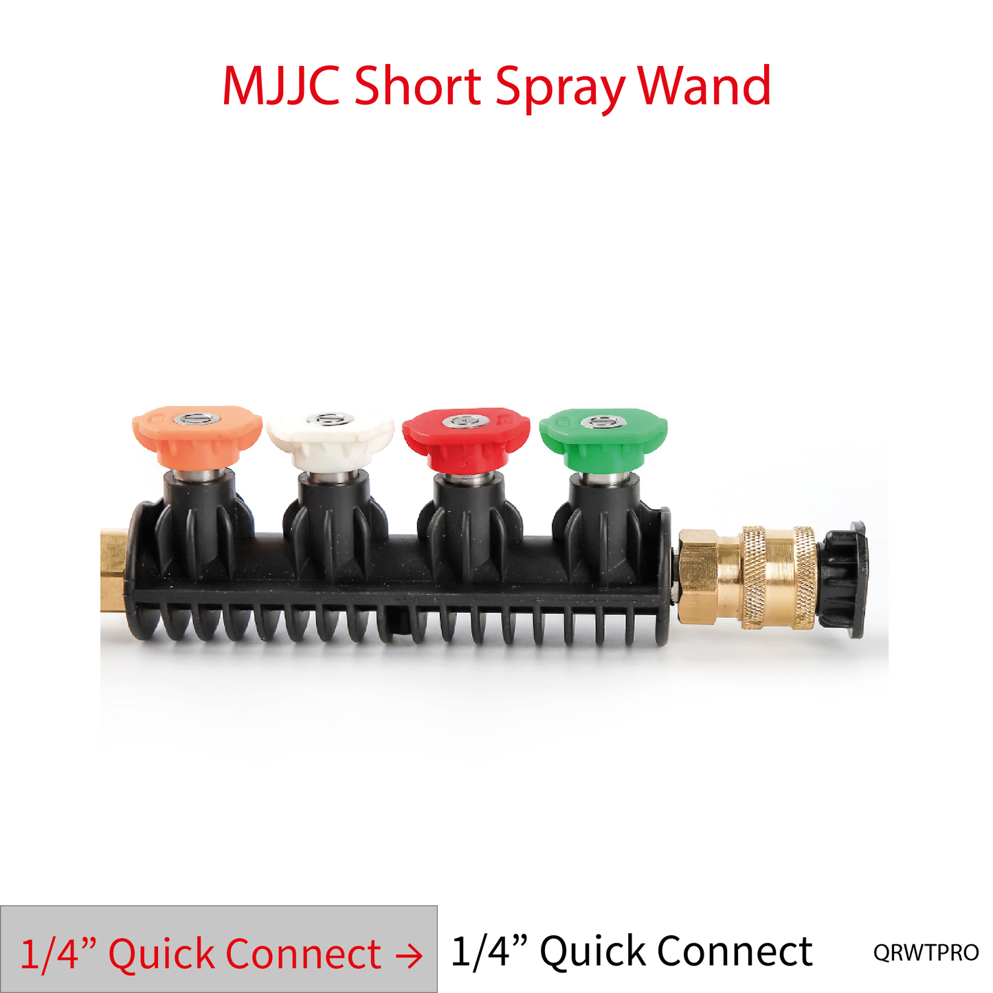 MJJC Light Weight Pressure Washer Short Spray Wand with 5 spray tips