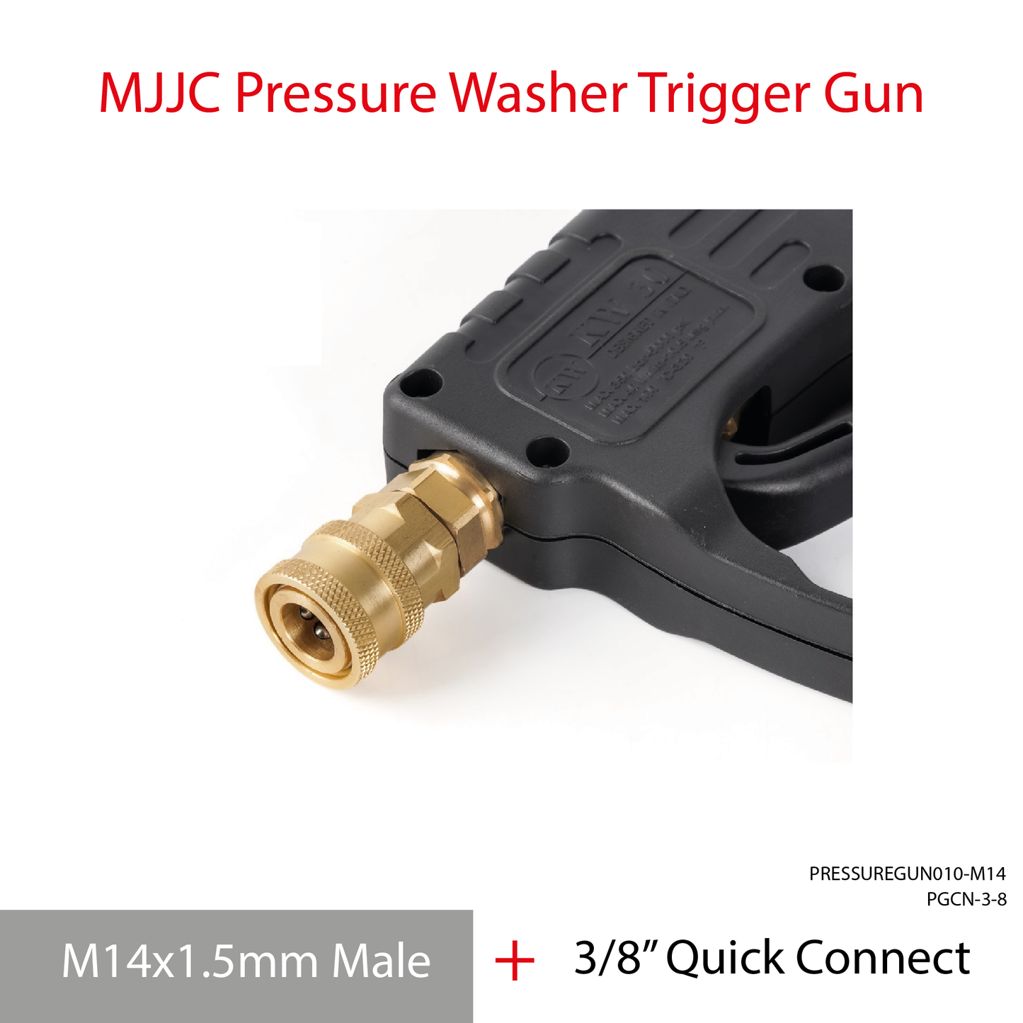 3/8" Quick Connect - MJJC Light Weight Pressure Washer Short Trigger Gun with Live Swivel