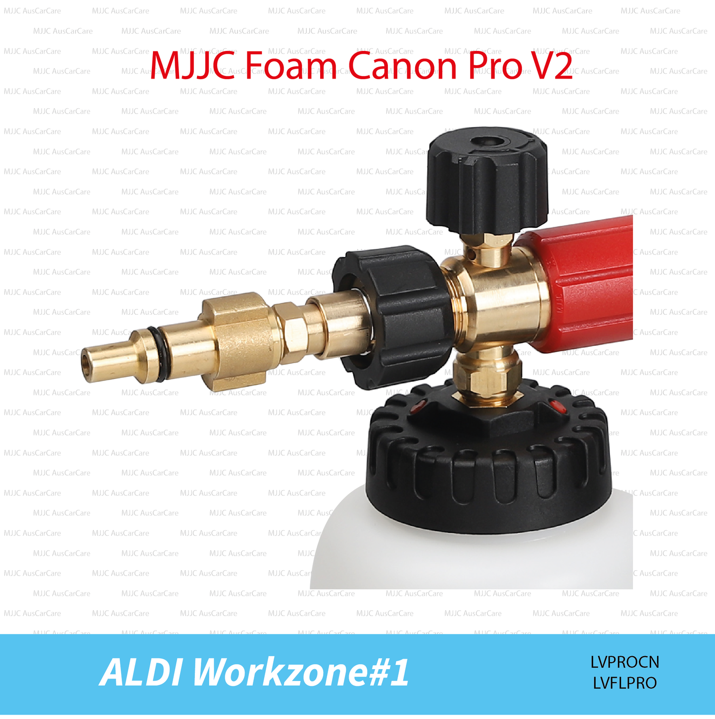 Aldi Workzone#1 (LVPROCN) Adapter for MJJC Foam Cannon Pro V2 (LVFLPRO)