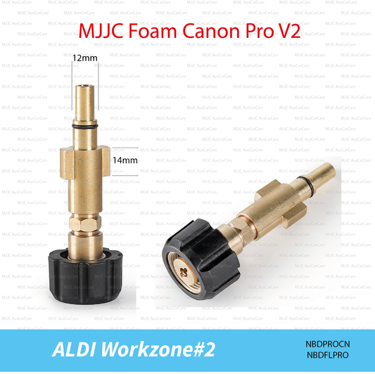 Aldi Workzone#2 (NBDPROCN) Adapter for MJJC Foam Cannon Pro V2 (NBDFLPRO)