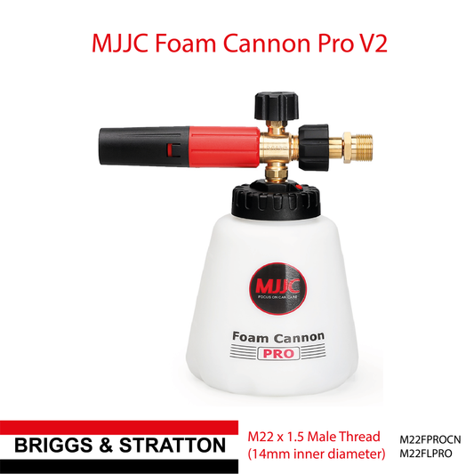 Briggs & Stratton Petrol Pressure Washer M22 x 1.5mm Male Thread - MJJC Foam Cannon Pro V2 (Pressure Washer Snow Foam Lance Gun)