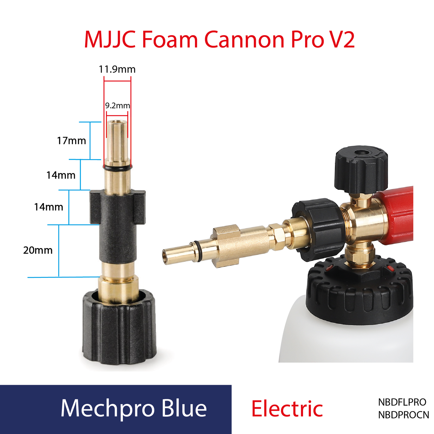 Mechpro Blue pressure washer - MJJC Foam Cannon Pro V2 (Pressure Washer Snow Foam Lance Gun)