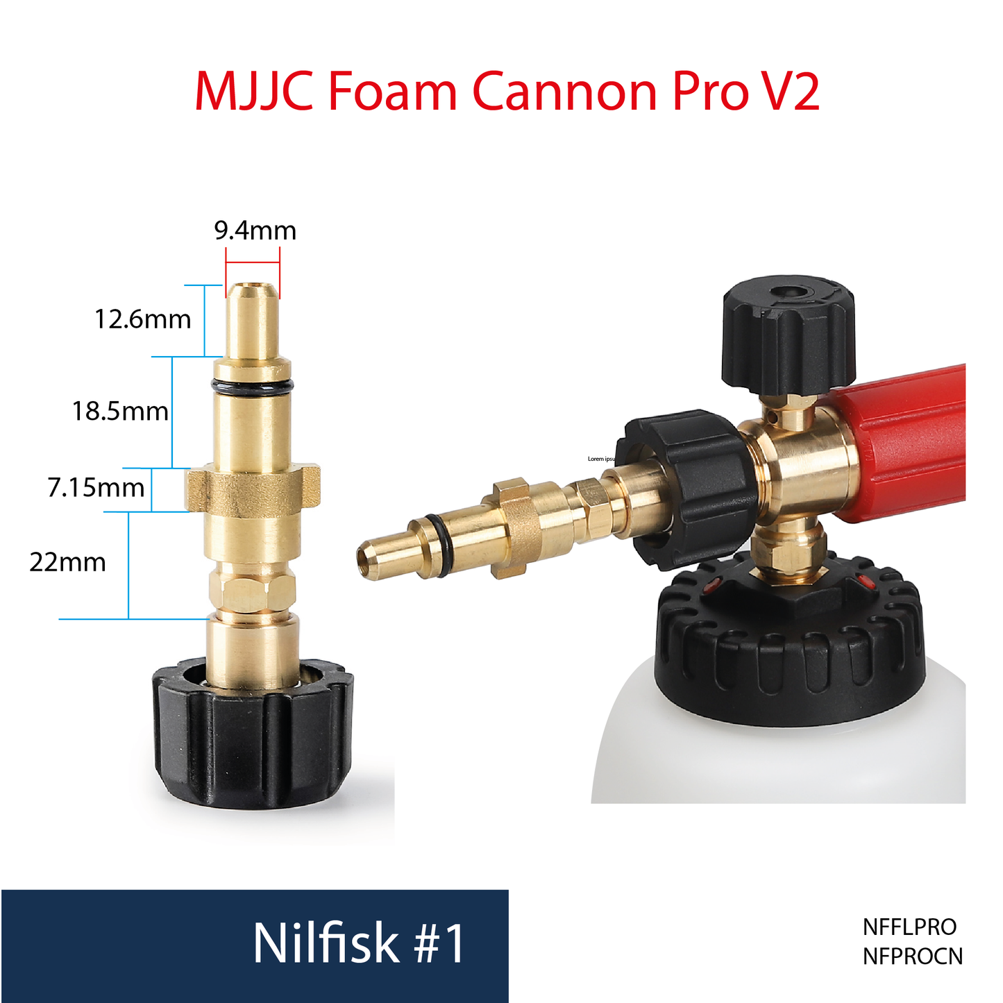 Nilfisk pressure washer - MJJC Foam Cannon Pro V2 (Pressure Washer Snow Foam Lance Gun)