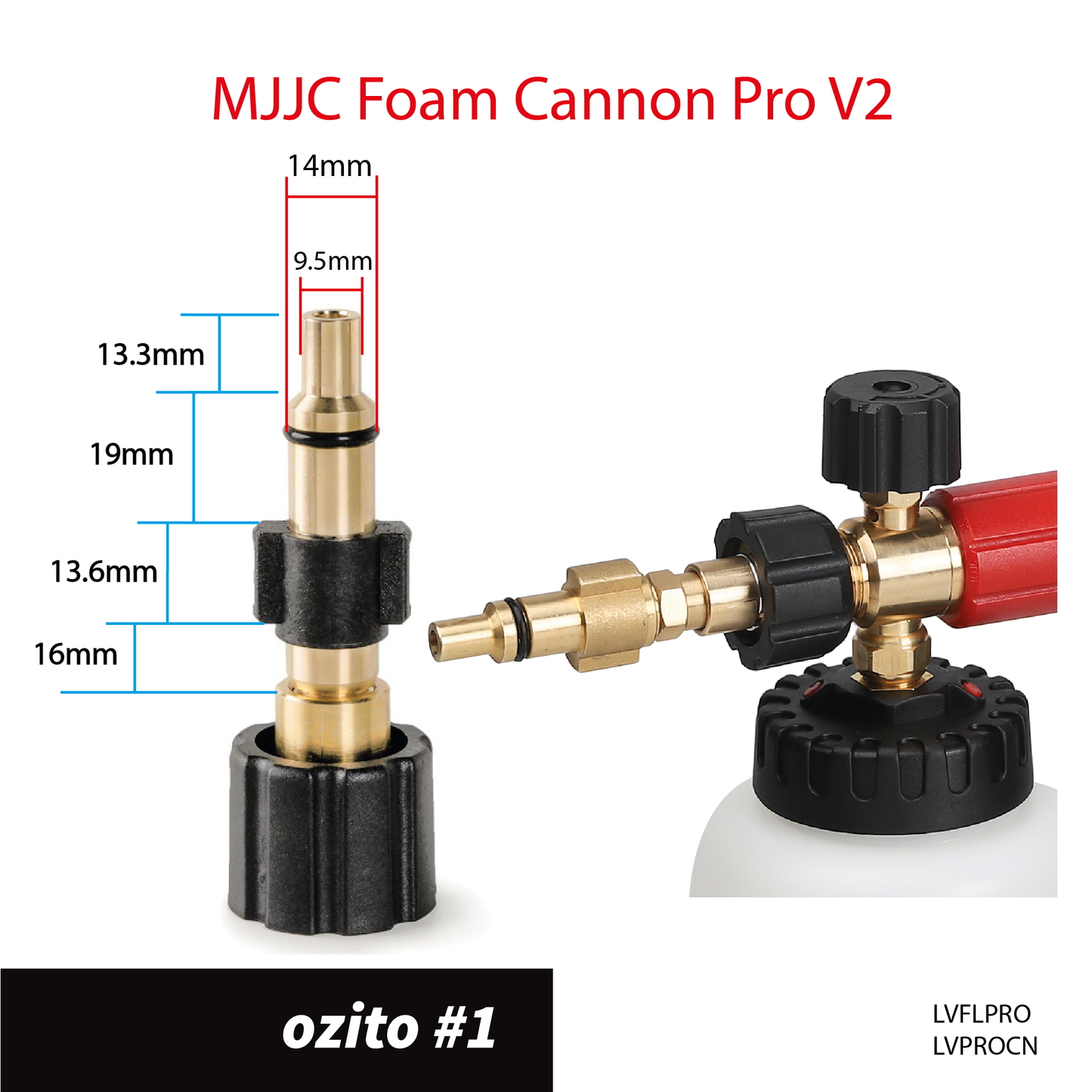 Ozito pressure washer - MJJC Foam Cannon Pro V2 (Pressure Washer Snow Foam Lance Gun)