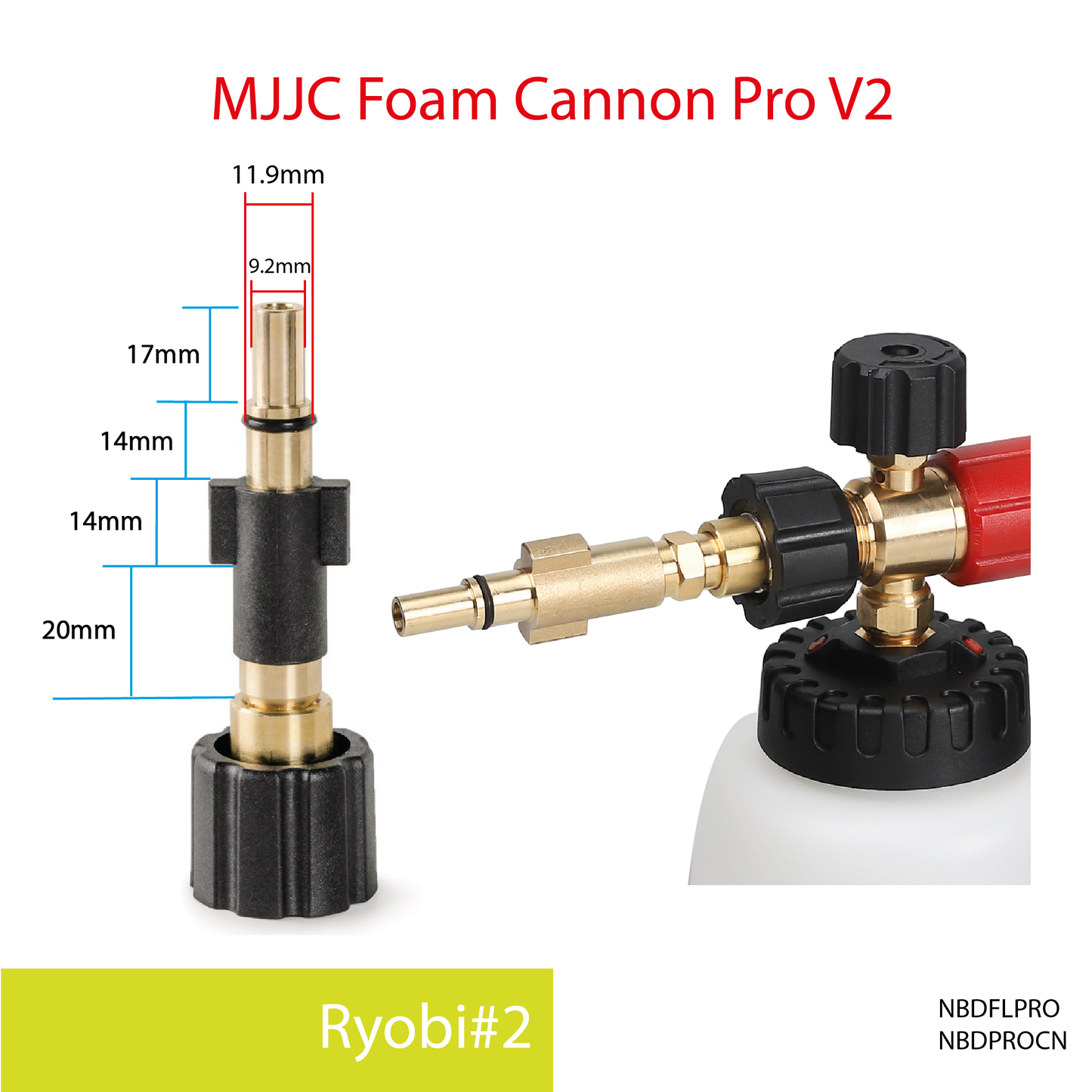 Ryobi pressure washer - MJJC Foam Cannon Pro V2 (Pressure Washer Snow Foam Lance Gun)