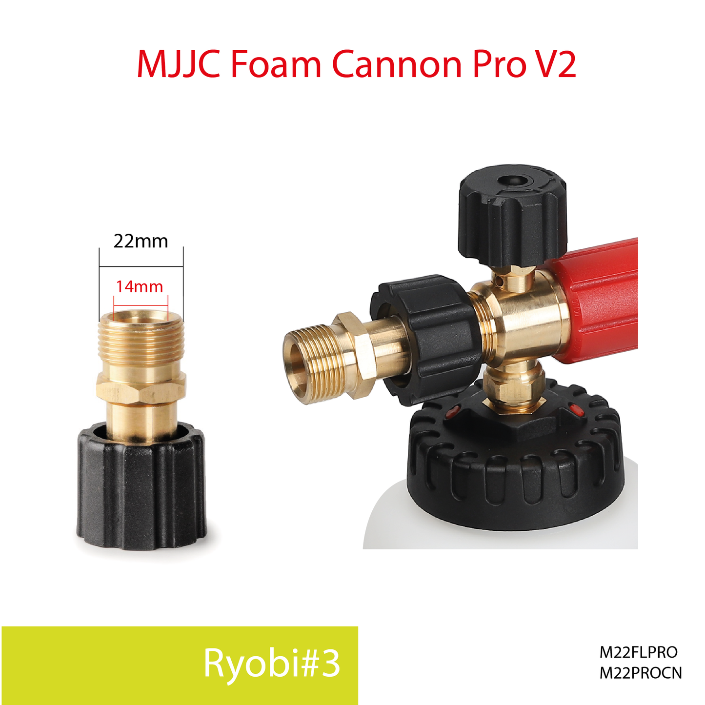 Ryobi pressure washer - MJJC Foam Cannon Pro V2 (Pressure Washer Snow Foam Lance Gun)