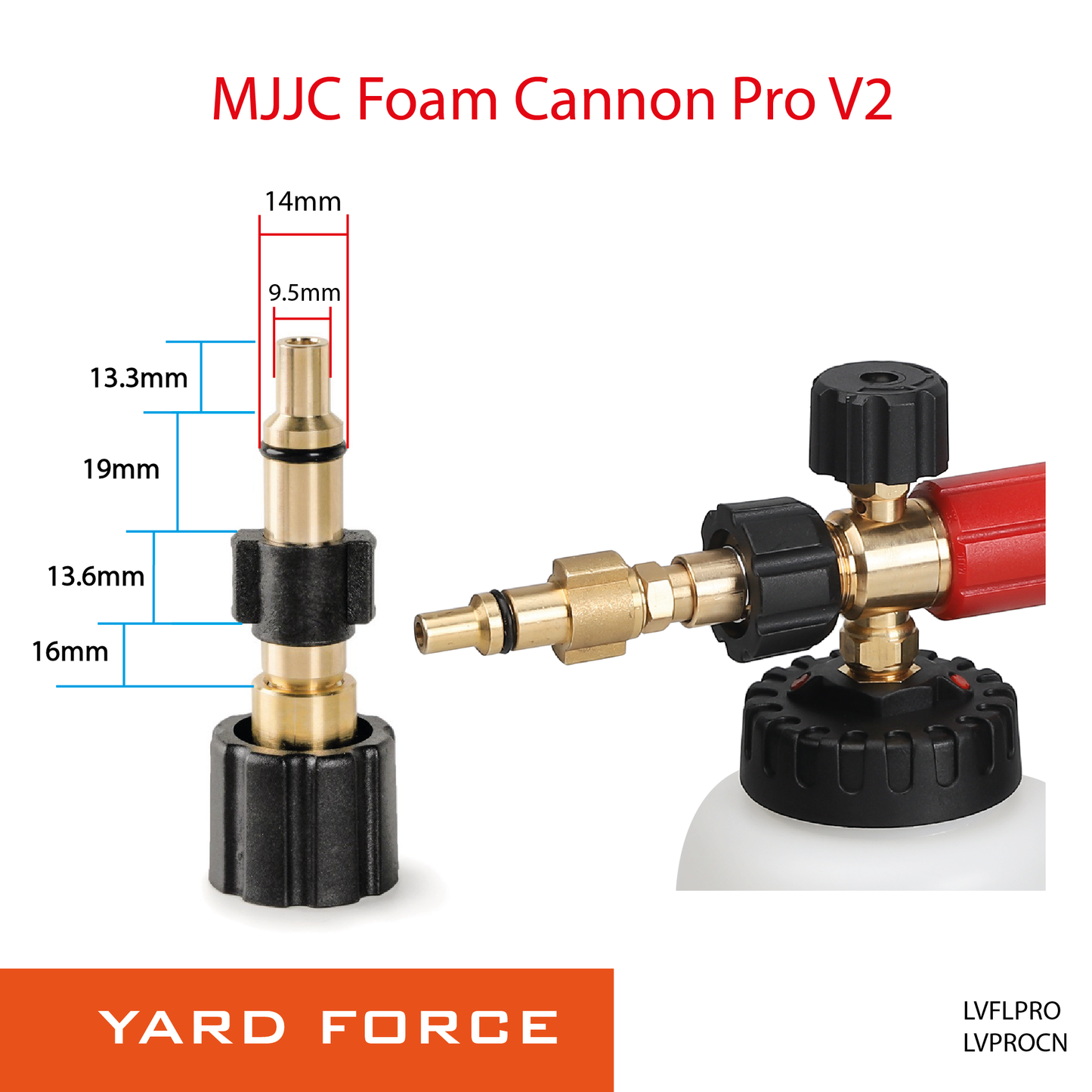 Yard Force pressure washer - MJJC Foam Cannon Pro V2 (Pressure Washer Snow Foam Lance Sprayer Gun)
