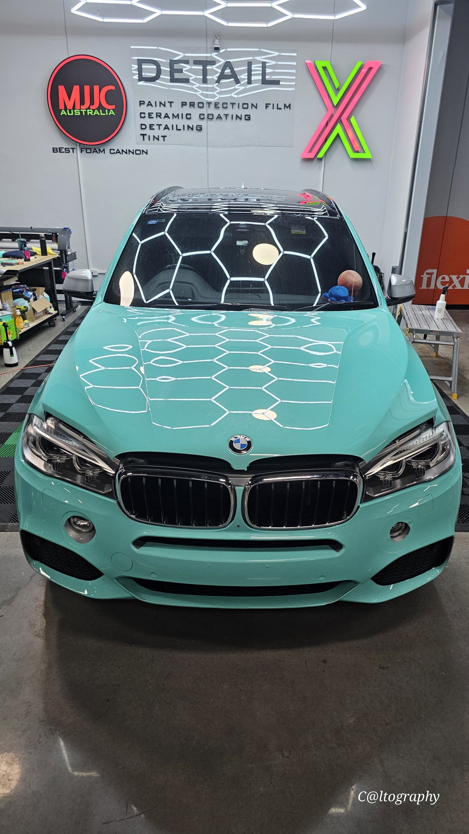 BMW X5 Tiffany Blue Color Paint Protection Film (PPF)