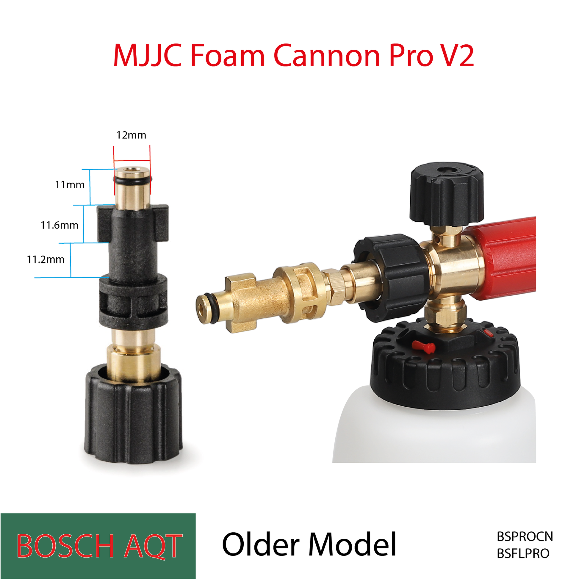 Bosch New / AQT Snow Foam Lance V2+ FREE FOAM – AM Details