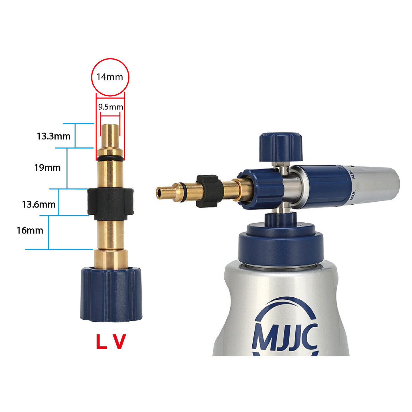 MJJC Foam Cannon PRO V3 - Aldi Ferrex Homelife pressure washer (Snow Foam Lance Gun)